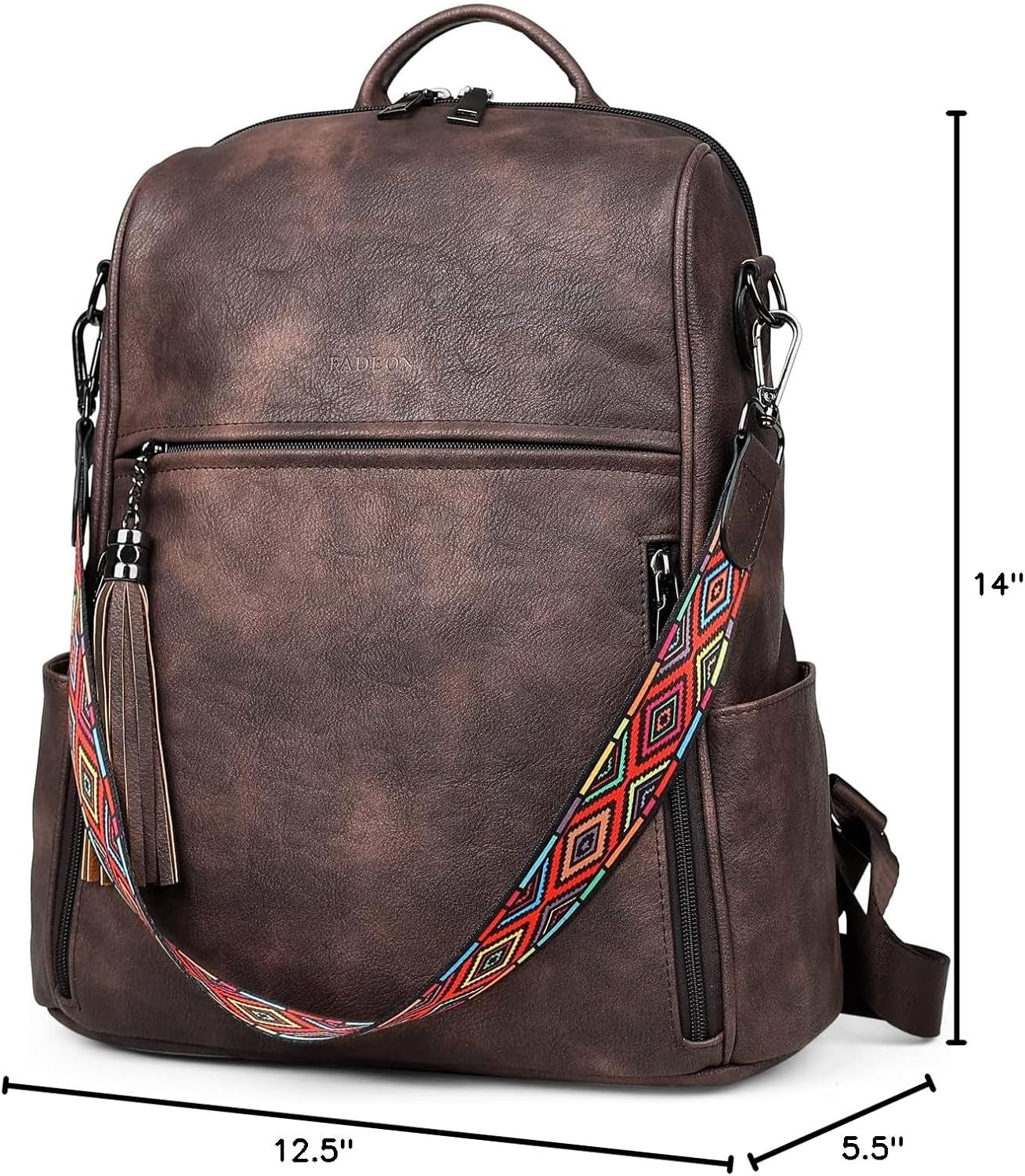 Leather Backpack Purse for Women Designer Ladies Shoulder Book Bag Fashion Convertible Travel Backpack Purses