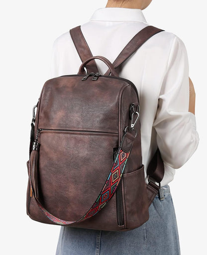 Leather Backpack Purse for Women Designer Ladies Shoulder Book Bag Fashion Convertible Travel Backpack Purses