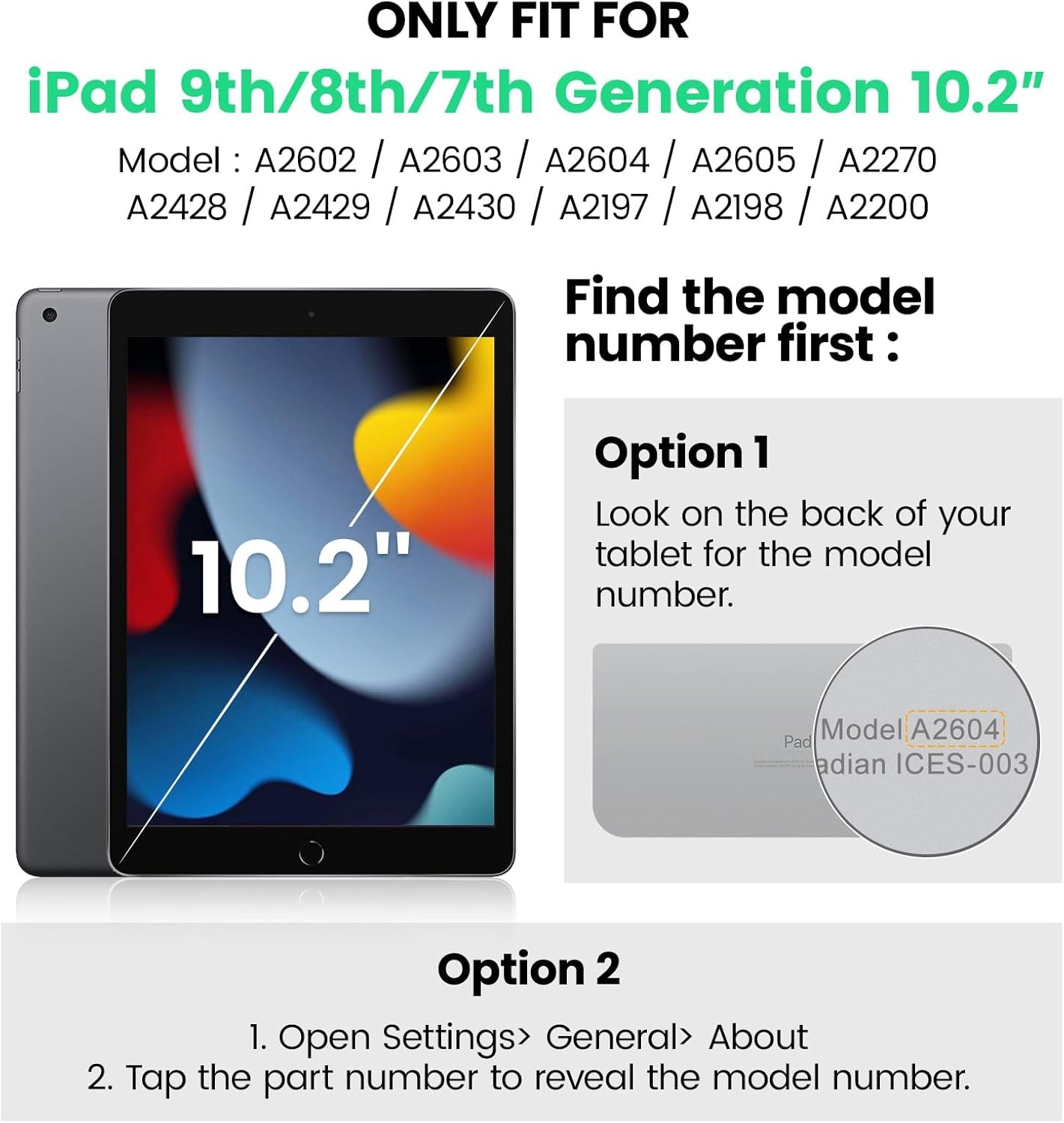 Case Ipad 9Th Generation Kids Ipad 10.2 Case 2021, Full-Body Shock Protective Ipad 7/8/9 Case with Screen Protector Rotating Hand Strap Stand for Ipad 10.2-Inch 9Th/8Th/7Th Gen, Black/Blue