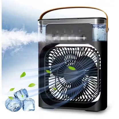 Portable Fan Air Conditioners USB Electric Fan Air Cooler LED Night Light Water Mist Fun 3 in 1 Air Humidifier for Home