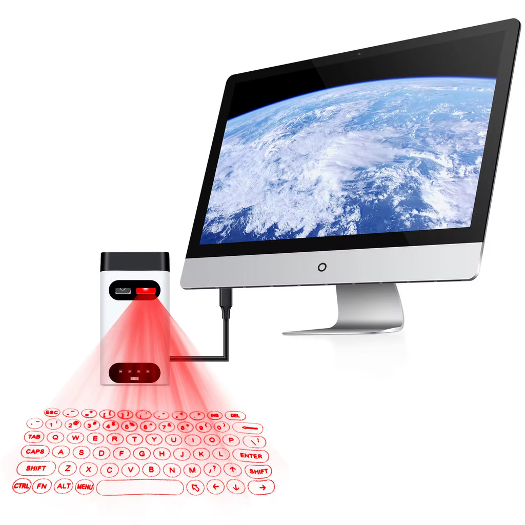 Mini Wireless Laser Projection Keyboard Bluetooth Virtual Keyboard & M ...