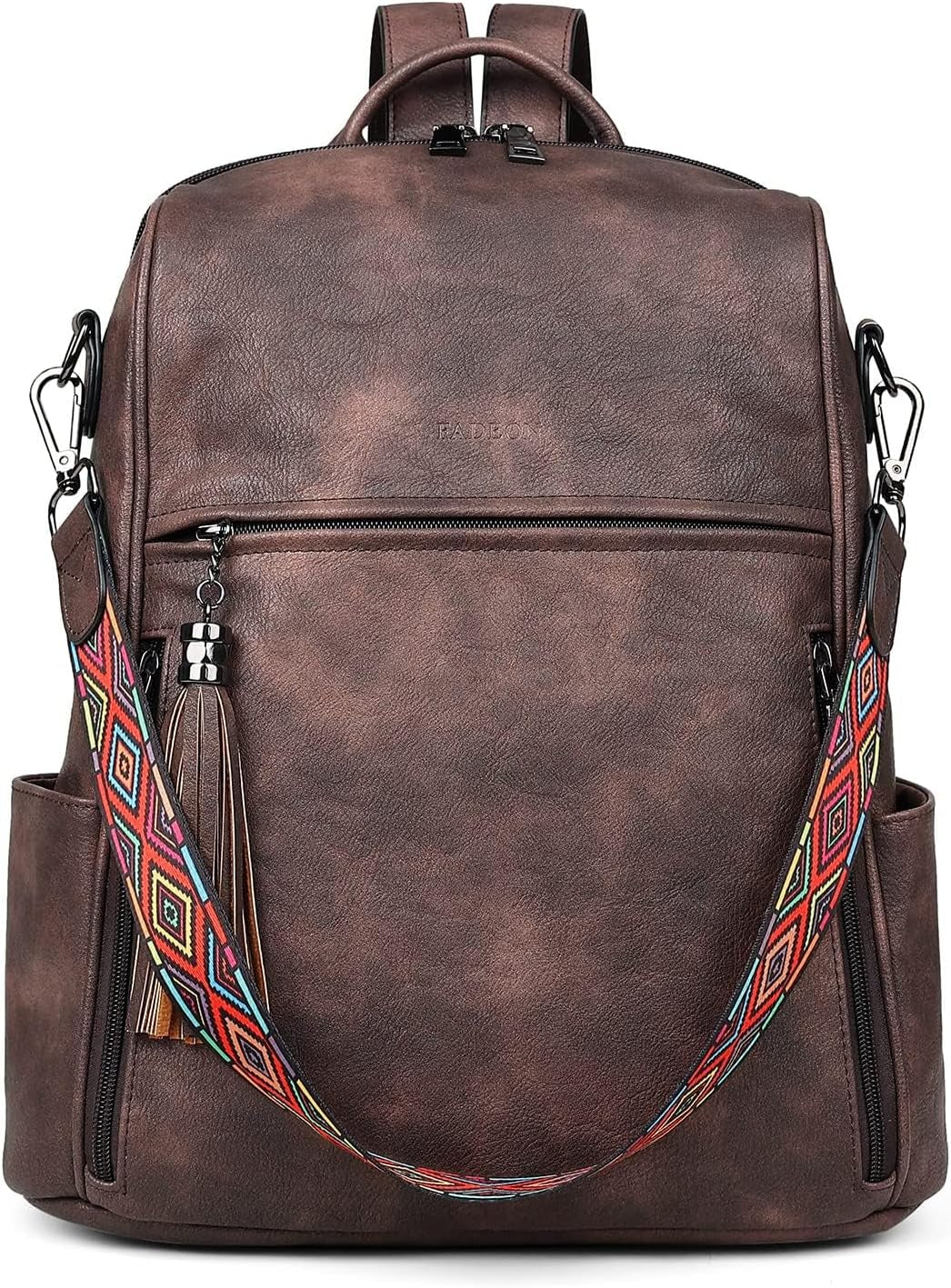 Leather Backpack Purse for Women Designer Ladies Shoulder Book Bag Fashion Convertible Travel Backpack Purses