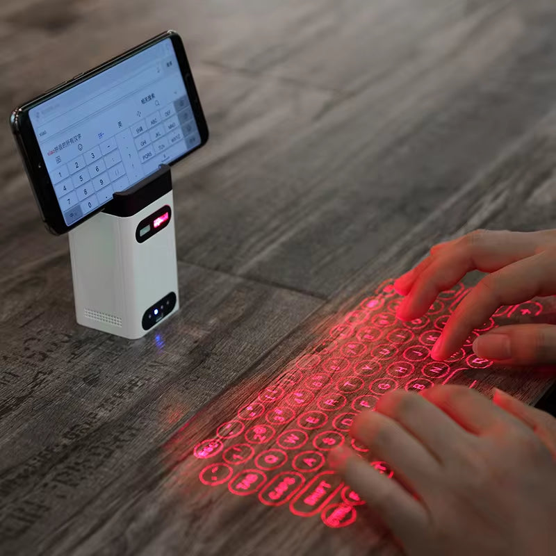 Mini Wireless Laser Projection Keyboard Bluetooth Virtual Keyboard & M ...