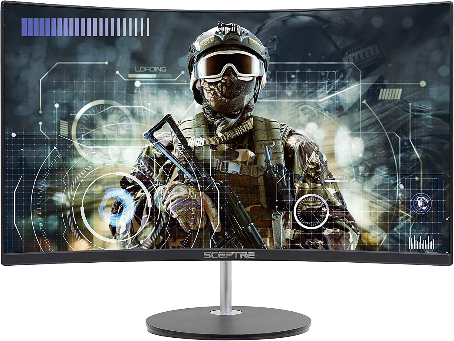 24" Curved 75Hz Gaming LED Monitor Full HD 1080P HDMI VGA Speakers, VESA Wall Mount Ready Metal Black 2019 (C248W-1920RN)