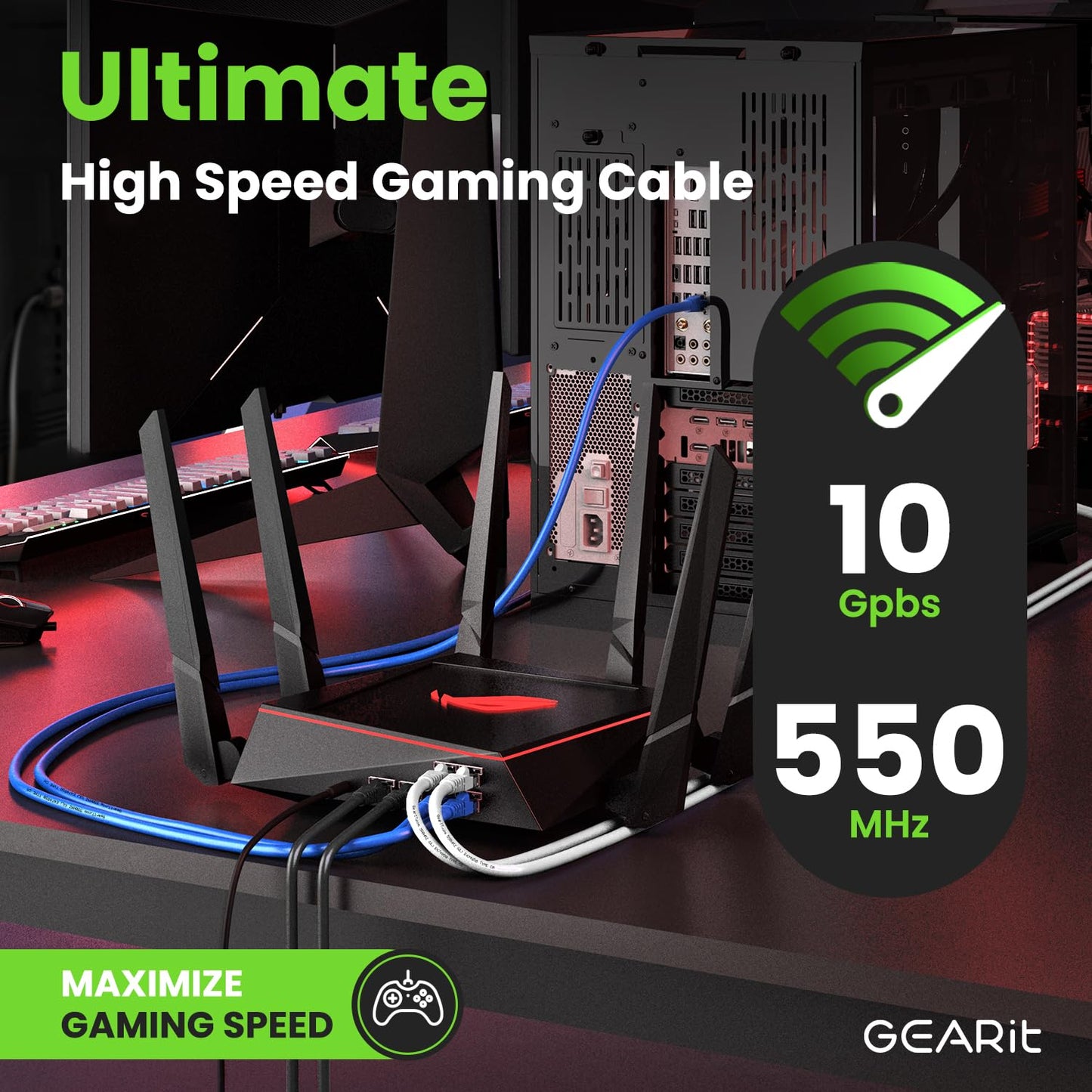 Cat 6 Ethernet Cable 5 Ft (24-Pack) - Cat6 Patch Cable, Cat 6 Patch Cable, Cat6 Cable, Cat 6 Cable, Cat6 Ethernet Cable, Network Cable, Internet Cable - Black 5 Feet