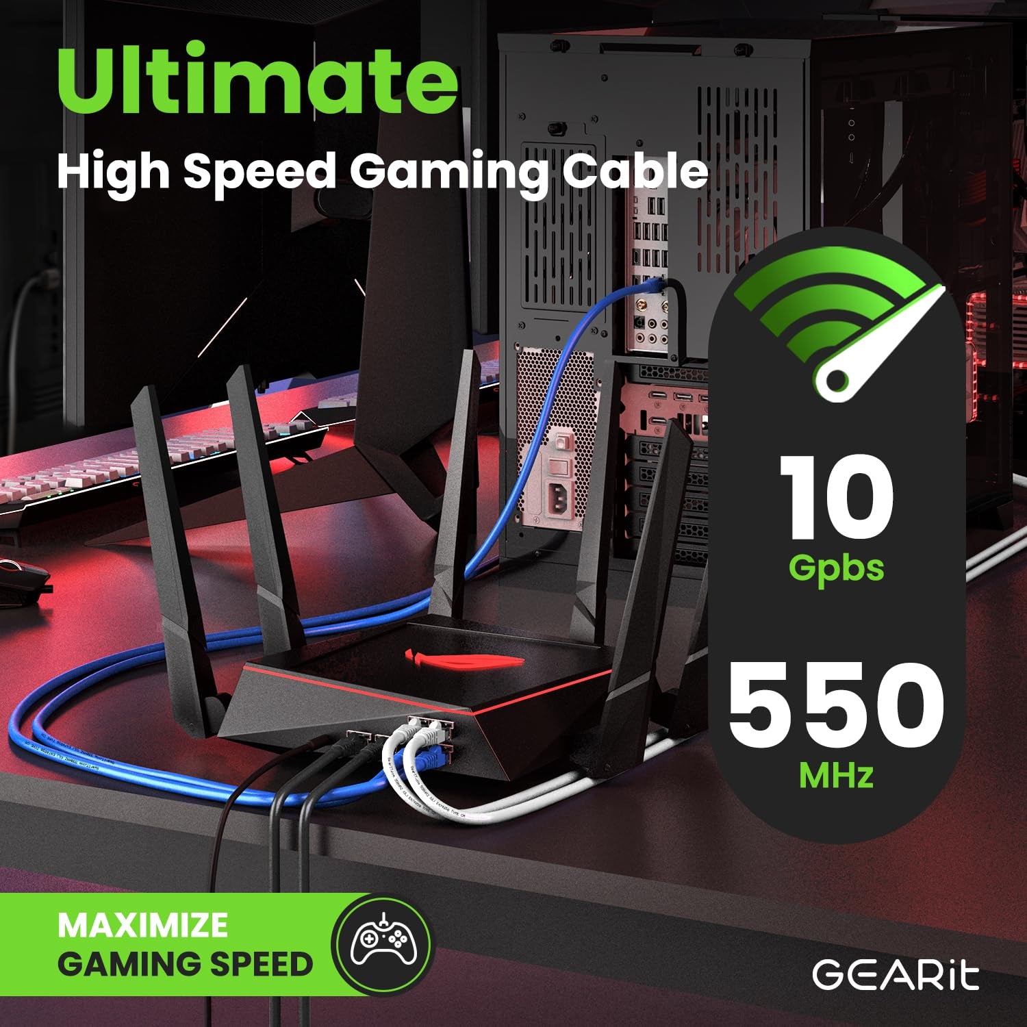 Cat 6 Ethernet Cable 5 Ft (24-Pack) - Cat6 Patch Cable, Cat 6 Patch Cable, Cat6 Cable, Cat 6 Cable, Cat6 Ethernet Cable, Network Cable, Internet Cable - Black 5 Feet