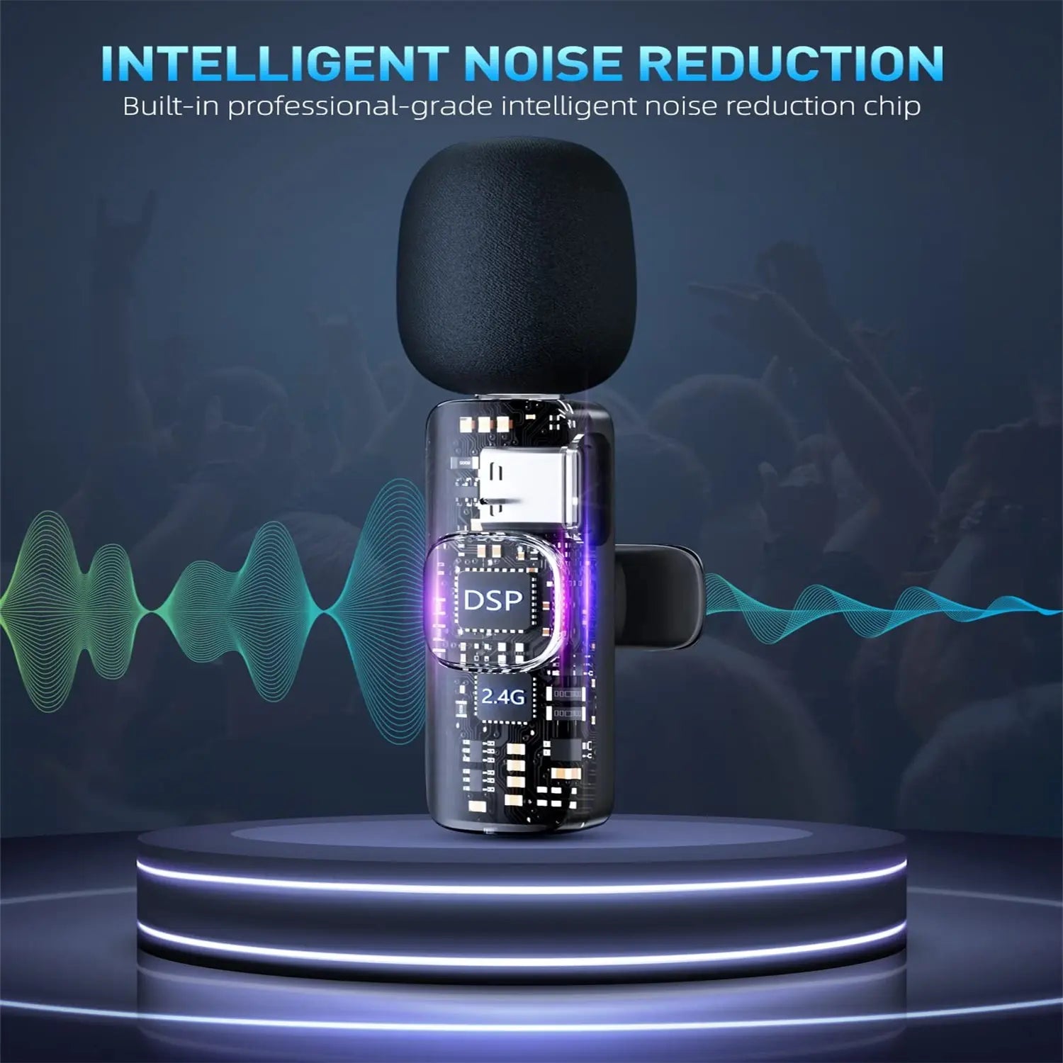 2-Pack Wireless Lavalier Clip-On Microphones